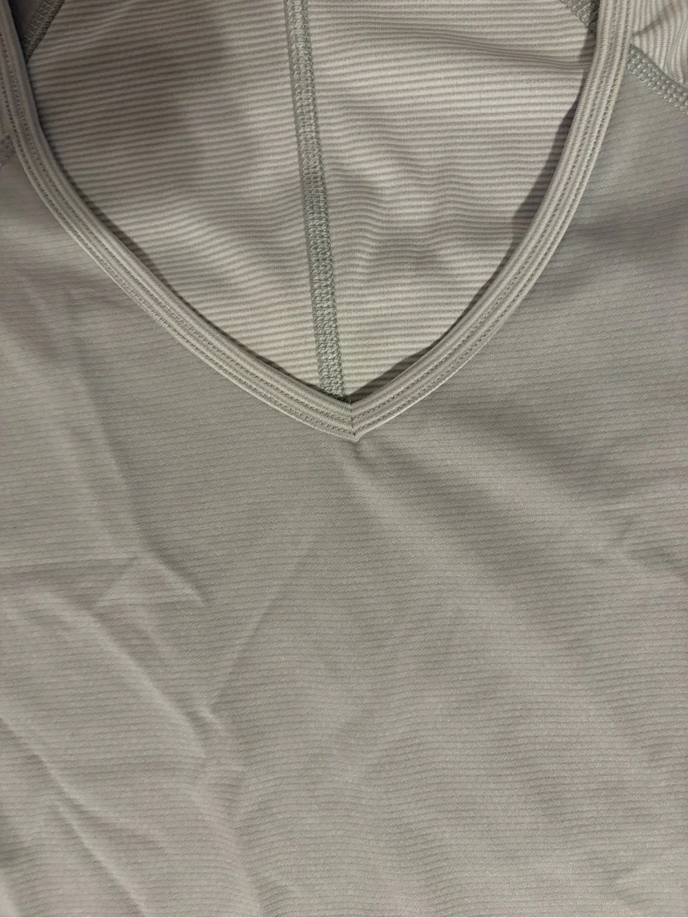The North Face Women's Light Gray V-Neck Short Sleeve Tee - Picture 2 of 3